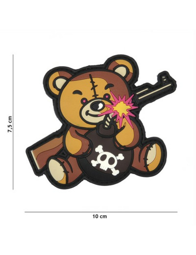 Patch 3D Terror Teddy (marron)