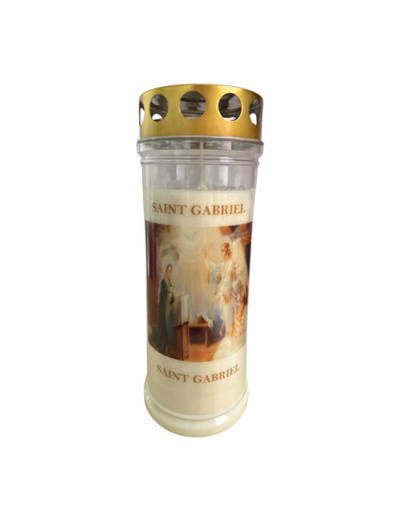 Bougie Funéraire 160 Heures Saint Gabriel avec Prière