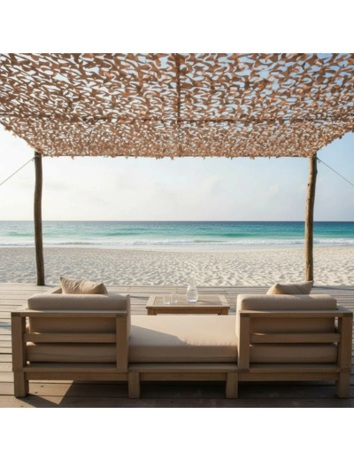 Filet de camouflage militaire S-Cut 2x3 m ombragé sable