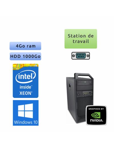 Lenovo ThinkStation S20 TW - Windows 10 - E5520 4Go 1To - Quadro 2000 - Ordinateur Tour Workstation PC