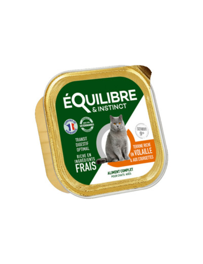Équilibre & Instinct CHAT SENIOR, Pâtée riche en volaille & aux courgettes - 85g