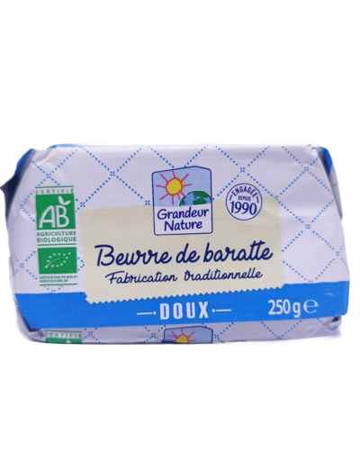 Beurre de Baratte Doux Bio 250g