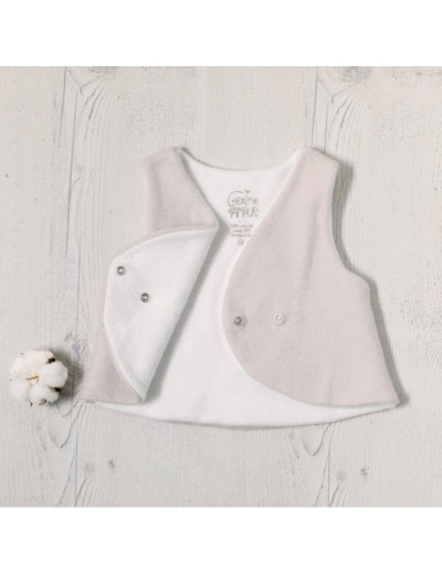 Ensemble Gilet bébé et son pyjama polaire bio