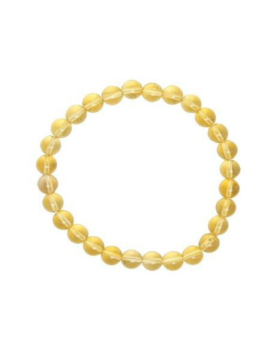 Bracelet en citrine 6 mm