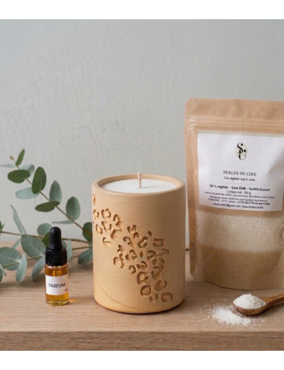 Kit Bougie Sablée et Pot en Jesmonite