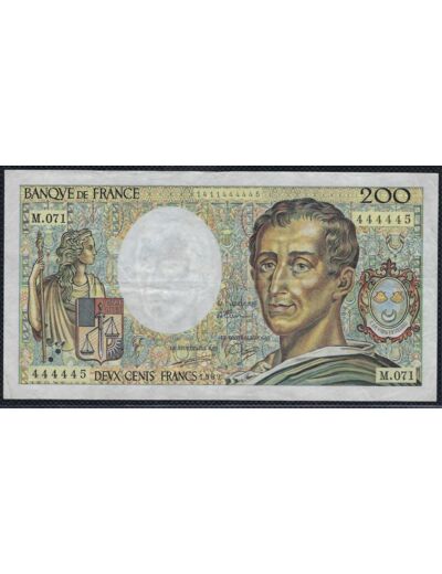 FRANCE 200 FRANCS MONTESQUIEU 1989 M.071 TTB+