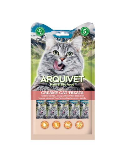 Snack crémeux pour Chat, Thon & Saumon - 5*14g