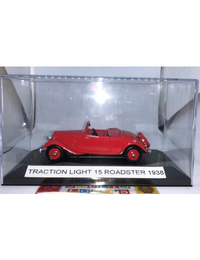 CITROEN TRACTION LIGHT 15 ROADSTER ROUGE 1938 1/43 BOITE