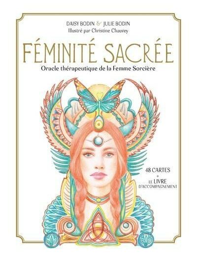 Coffret Féminité sacrée - Oracle thérapeutique de la Femme Sorcière. Avec 48 cartes et 1 livret d'accompagnement