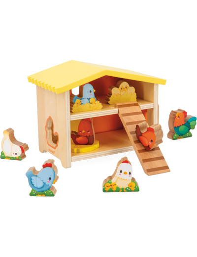 Janod - Mon Premier Poulailler - Jouet d'Imitation Enfant -