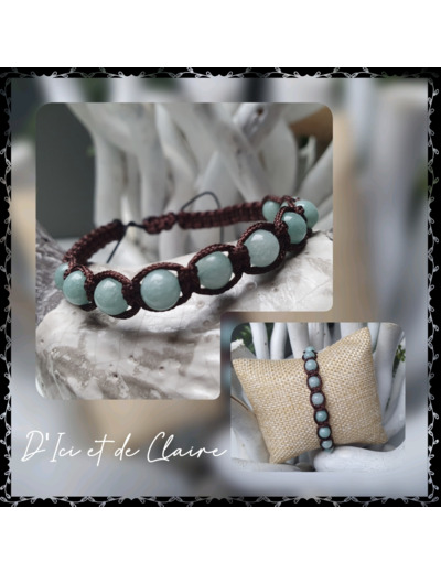 Bracelet Shamballa 10 perles de Jadéïte