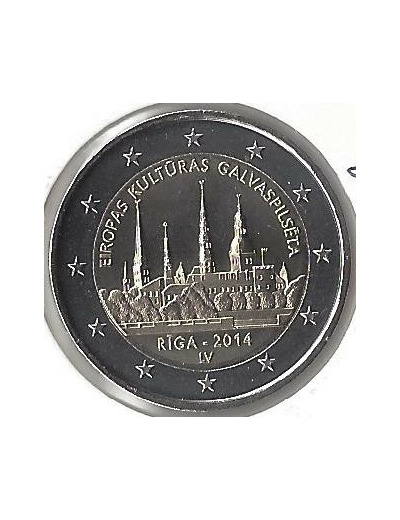 LETTONIE 2014 2 EURO COMMEMORATIVE RIGA SUP