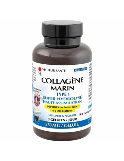 Collagène marin type 1 hydrolysé-90 gélules-Vecteur santé