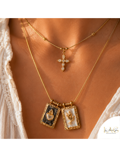 COLLIER DOUBLE SCAPULAIRE ESPÉRANCE