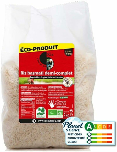 Riz basmati 1/2 complet 2kg Autour du Riz