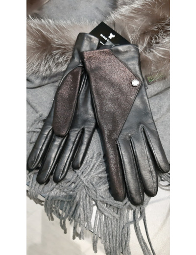 WA20122 Gants cuir femme noir