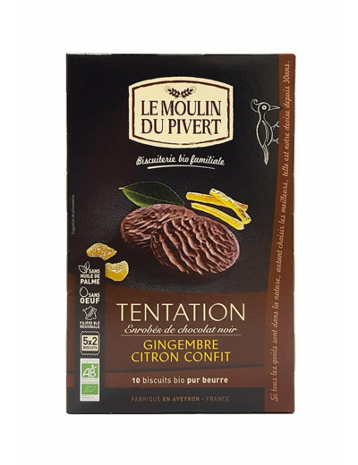 BISCUIT NAPPE GING CITRON TENTATION 130G Tentation