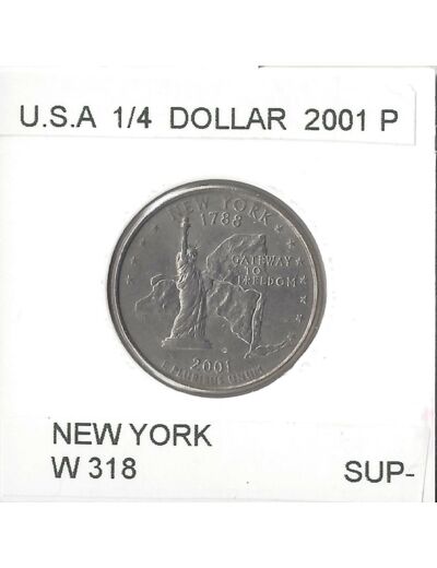 AMERIQUE (U.S.A) 1/4 DOLLAR 2001 P NEW YORK SUP -