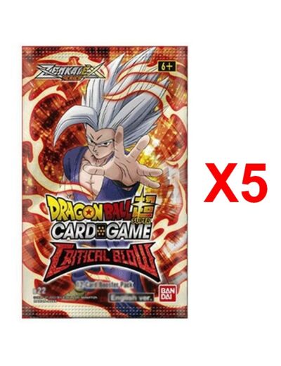 lot 5 Boosters Dragonball Super - Zenkai Series 05 - Critical Blow [DBS-B22]