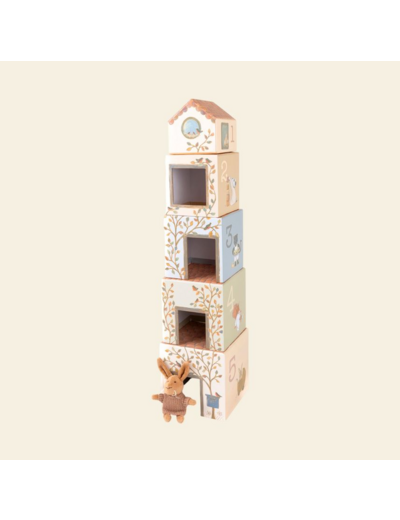 Maison de poupée avec peluche miniature - les Cubes de Lenny le lapin