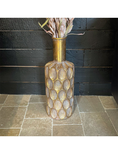 Vase bouteille souffle floral 42x42x58cm