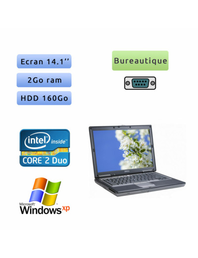 Dell Latitude D630 - Windows XP - C2D 2Go 160Go - 14.1 - Port Serie - Ordinateur Portable PC