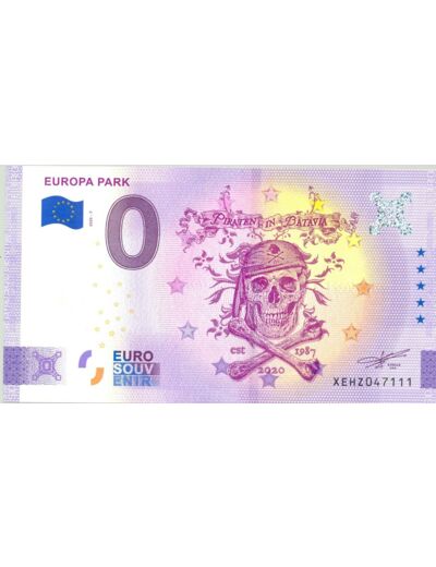 ALLEMAGNE 2020-7 EUROPA PARK PIRATEN IN BATAVIA (ANNIVERSAIRE) BILLET 0 EURO