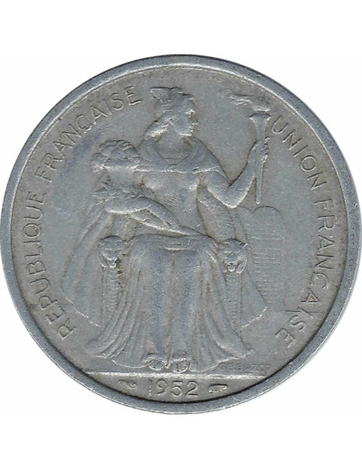 OCEANIE 5 FRANCS 1952 TB+