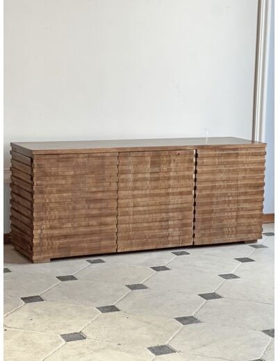 Buffet 3 portes bois manguier 160x43x64cm