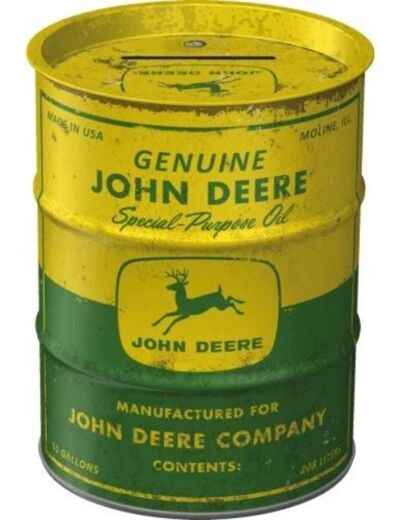 Tirelire Rétro John Deere - 9.3 x 11.7 cm