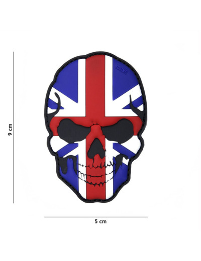 Patch 3D PVC Tête de mort Grande Bretagne
