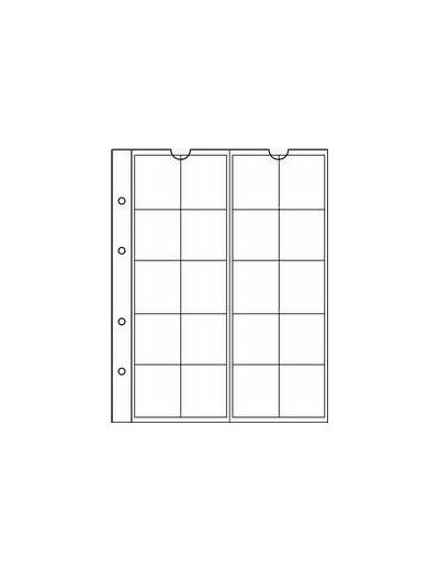 Feuilles Numismatiques NUMIS 20 compartiments maxi 34 mm 338571