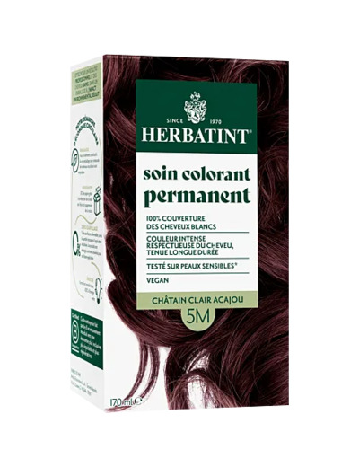 Coloration châtain clair acajou-5M-170ml-Herbatint
