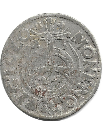 POLOGNE - SIGISMUND III 3 POLKER argent 1625 0gr88 TB+