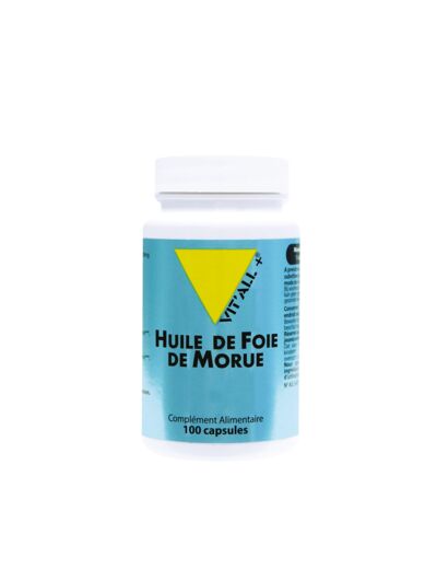 Huile foie de morue-100 capsules -Vit'all+