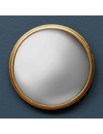Mini Miroir Convexe en Fer Moucheté Doré 11cm