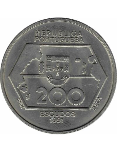 PORTUGAL 200 ESCUDOS 1991 NAVIGATION OCCIDENT SUP-