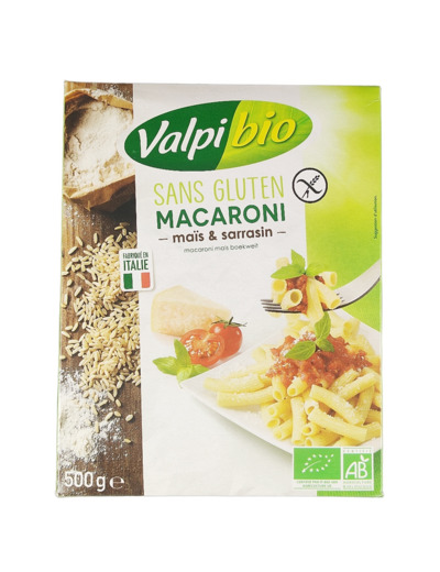 Macaroni Maïs et Sarrasin Sans Gluten 500g Bio