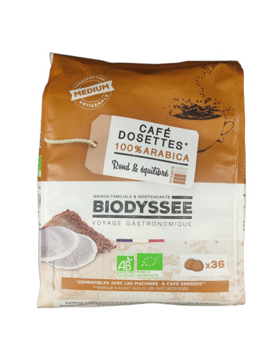 Café Dosettes x 36 100% Arabica 288g Bio