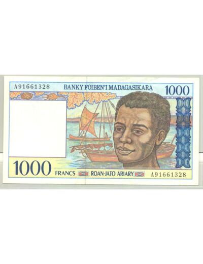 MADAGASCAR 1000 FRANCS NON DATE (1994) SERIE A SUP