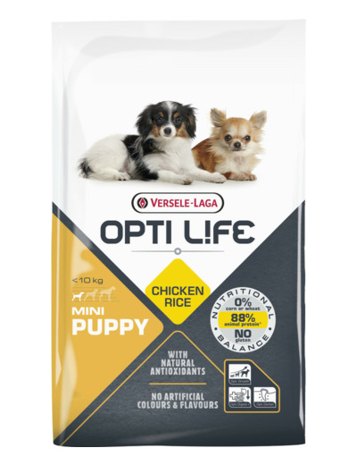 Croquettes OPTI LIFE au poulet & riz pour petit chiot - 2,5KG
