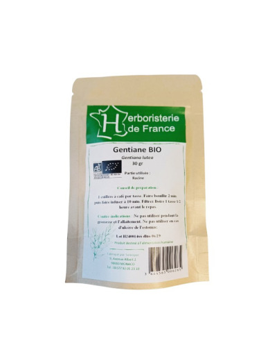 Tisane Gentiane racine Bio 30gr