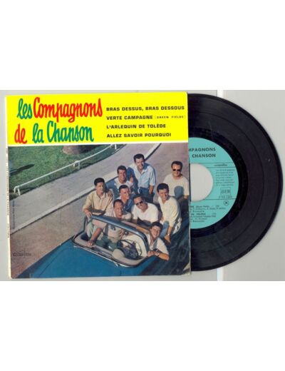 45 Tours LES COMPAGNONS DE LA CHANSON "VERTE CAMPAGNE" / "BRAS DESSUS ..."