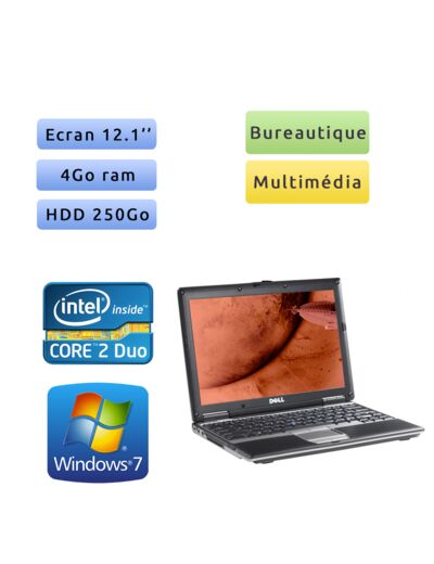 Dell Latitude D430 - Windows 7 - C2D 4GB 250GB - 12.1 - Ordinateur Portable