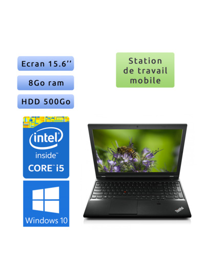 Lenovo ThinkPad L540 - Windows 10 - i5 8Go 500Go - 15.6 - Ordinateur Portable PC Workstation