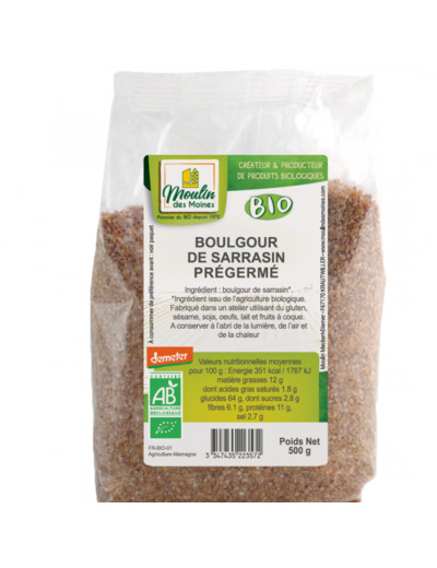 Boulgour de Sarrasin Bio-500g-Moulin des Moines