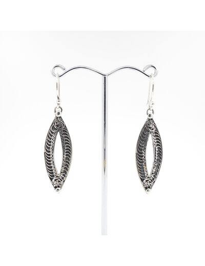 Boucles d'oreilles en argent massif