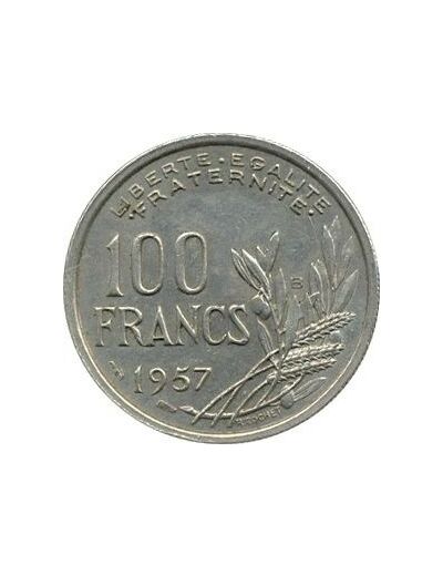 FRANCE 100 FRANCS COCHET 1957 B TTB+