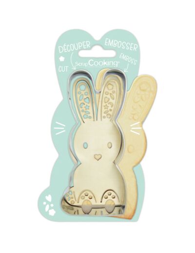 Emporte pièce et embosseur Lapin - Scrapcooking