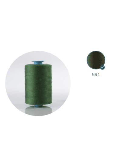 ZX 35 - 591 VERT FIL À COUDRE 100% POLYESTER TRÈS RÉSISTANT bobine 500m